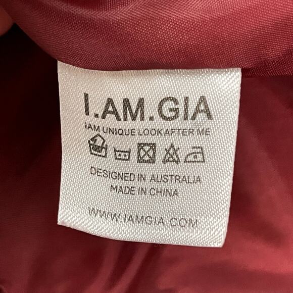 I.AM.GIA Pixie Teddy Jacket Burgundy Red Size XS Full Zip Oversized Revolve - Picture 11 of 14